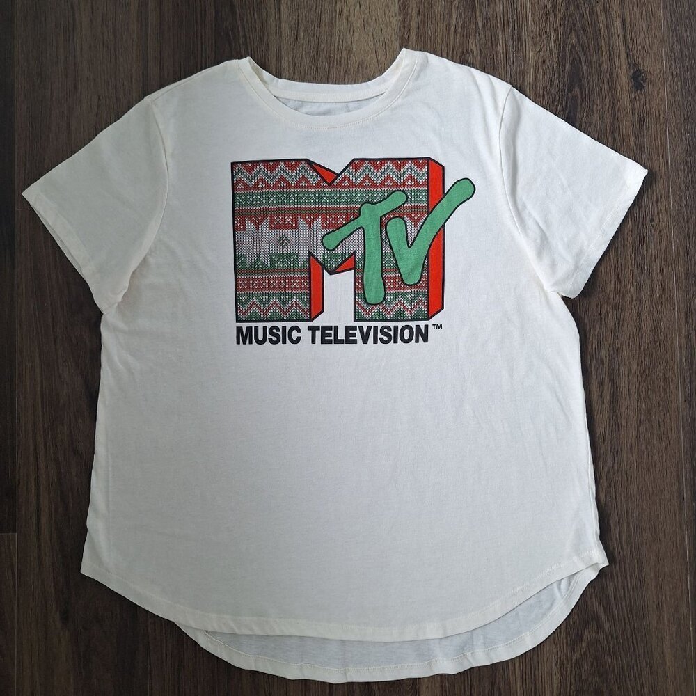 💙 MTV Women's Tee Cotton Blend Size XL